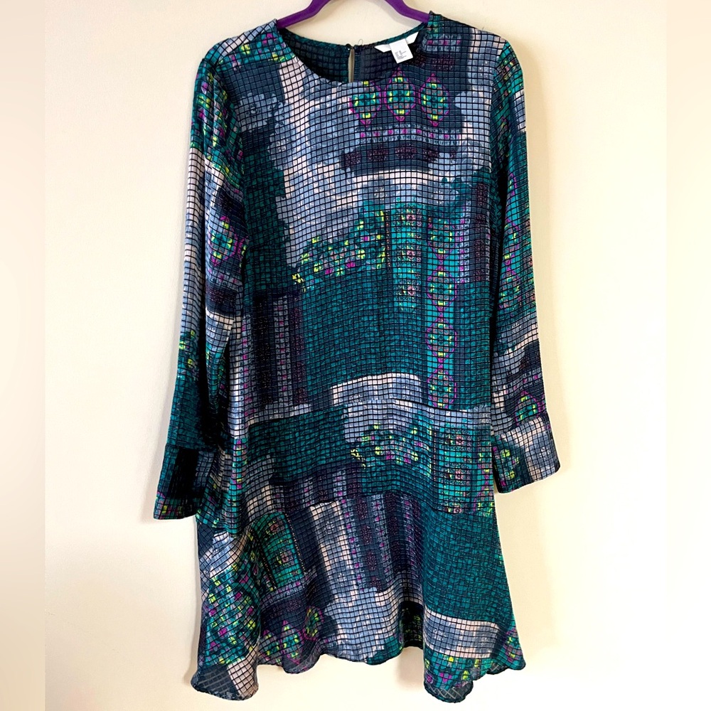H&M Cube Prism Abstract Midi Dress